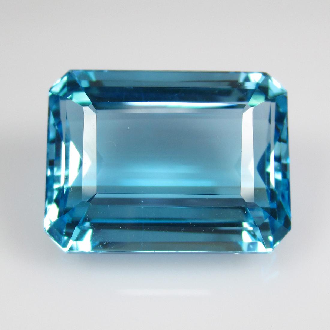 33.62 Ctw Natural Rare Blue Topaz 20X15 mm Emerald Cut (1 of 4)