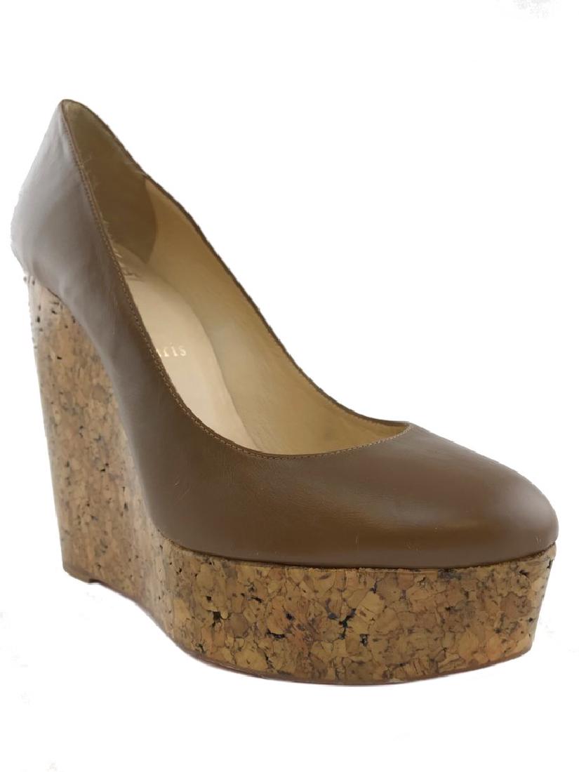 Christian Louboutin Coroclic Leather Wedges Size 8.5 (1 of 14)