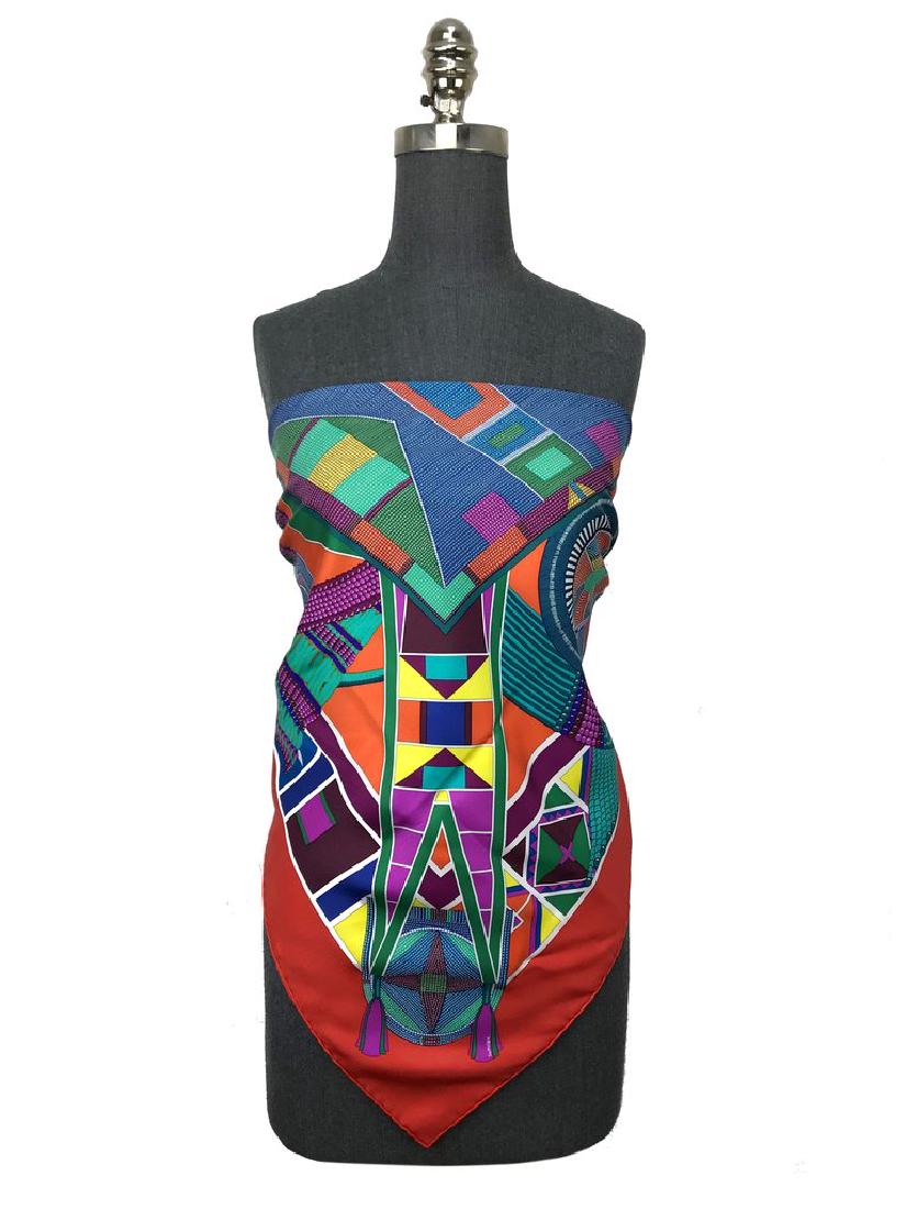 Hermes L'Art Indien des Plaines Silk Scarf 90 (1 of 14)