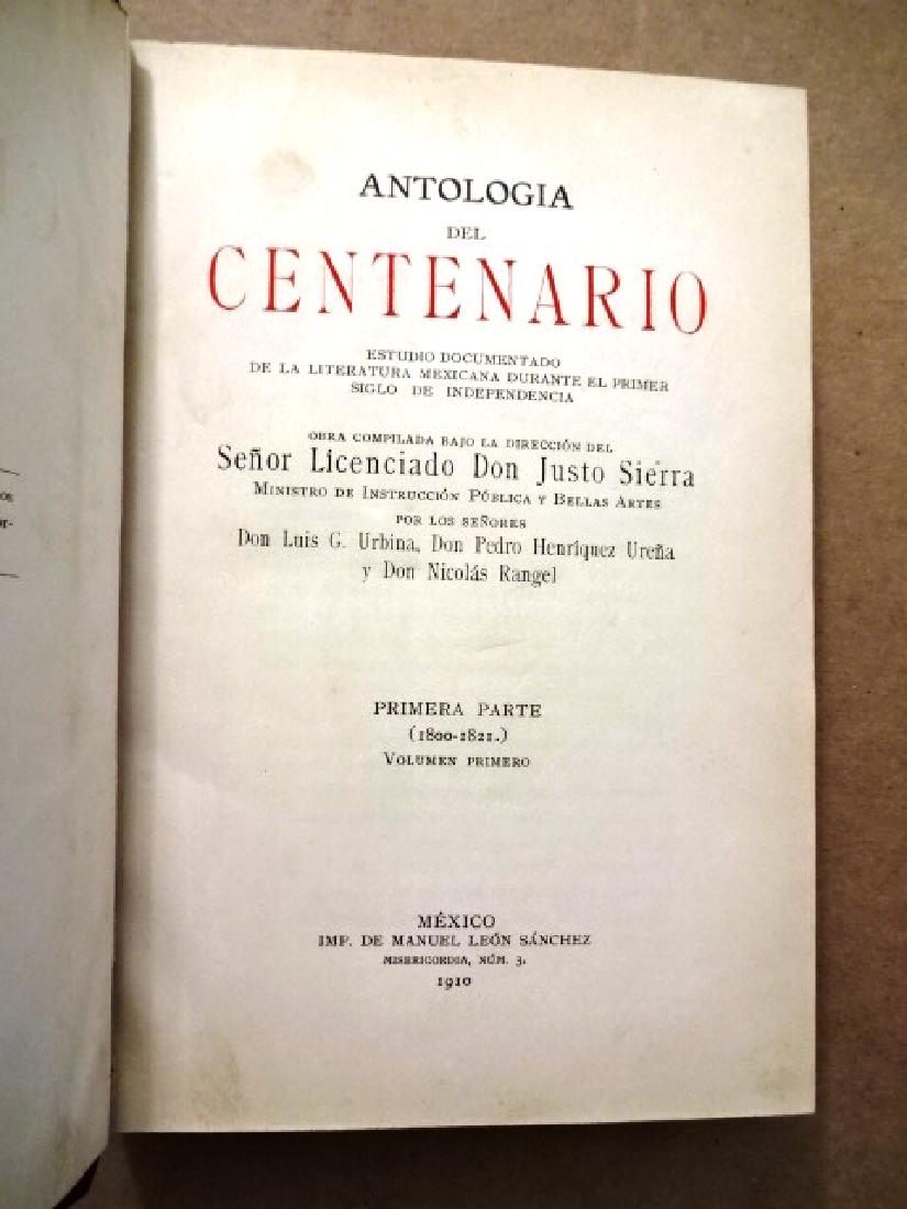 Antologia Del Centenario Estudio Documentado De La (1 of 2)