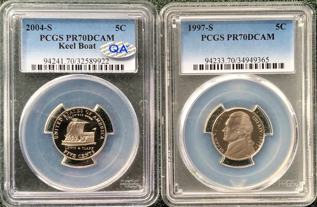 1997-S & 2004-S Jefferson Nickels - PR70DCAMs (1 of 1)