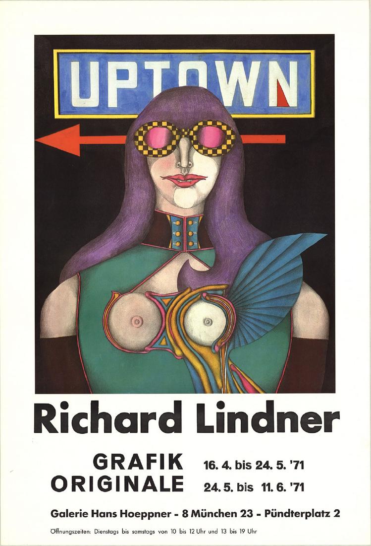 Richard Lindner: Grafik Originale: Grafik Originale by Richard Lindner, 1971 Unsigned Offset Lithograph. Paper size is 43.75 x 23.5 inches, with an image size of 23 x 19 inches. The Offset Lithograph is from an unknown edition size. an