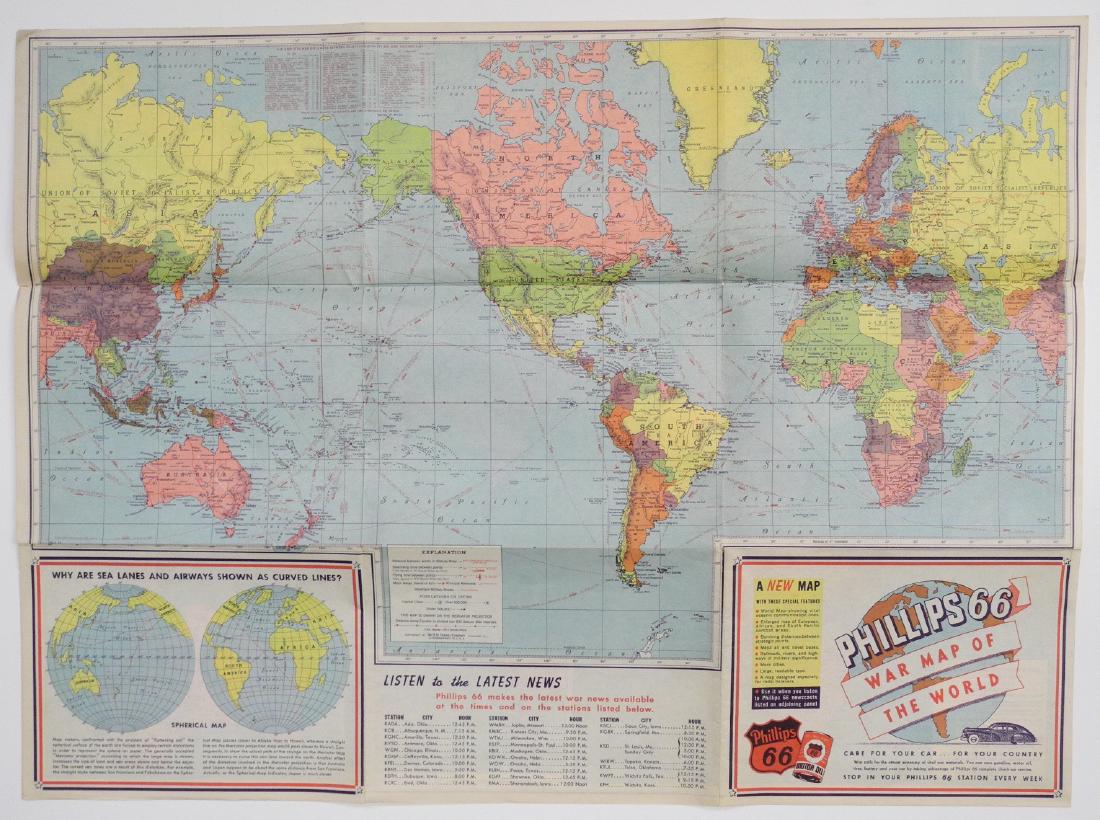Phillips 66 War Map of the World.
