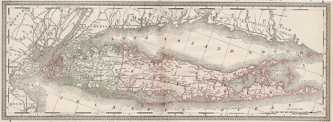 Long Island, Rand McNally, 1882 (1 of 4)