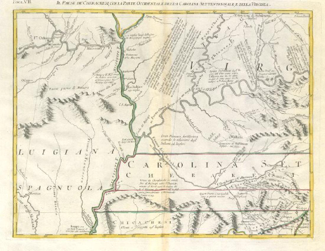 Il Paese de'Cherachesi. Cherokee country. Mississippi (1 of 2)