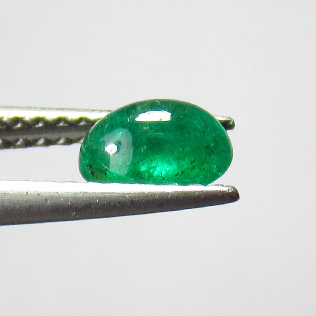 0.57 Ctw Natural Zambian Emerald Oval Cabochon (1 of 2)