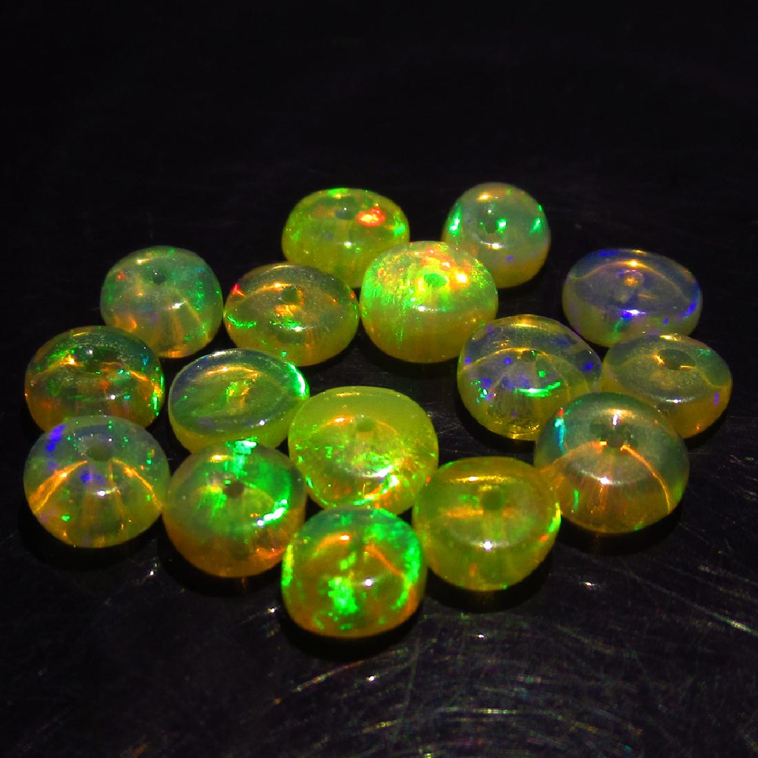 4.41 Ct Genuine 16 Drilled Multi-Color Fire Round Opal (1 of 2)