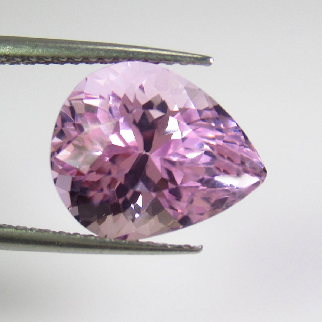 7.07 Ct Genuine Sweet Pink Kunzite 12.5x10 mm Pear Cut (1 of 2)