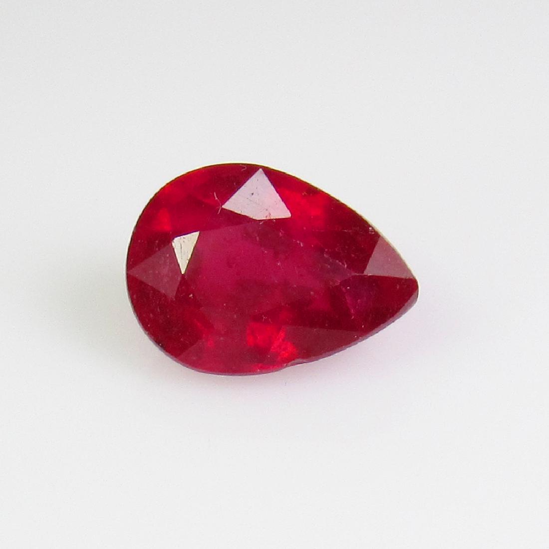 1.65 Ct Genuine Mozambique Red Ruby Pear Cut (1 of 2)