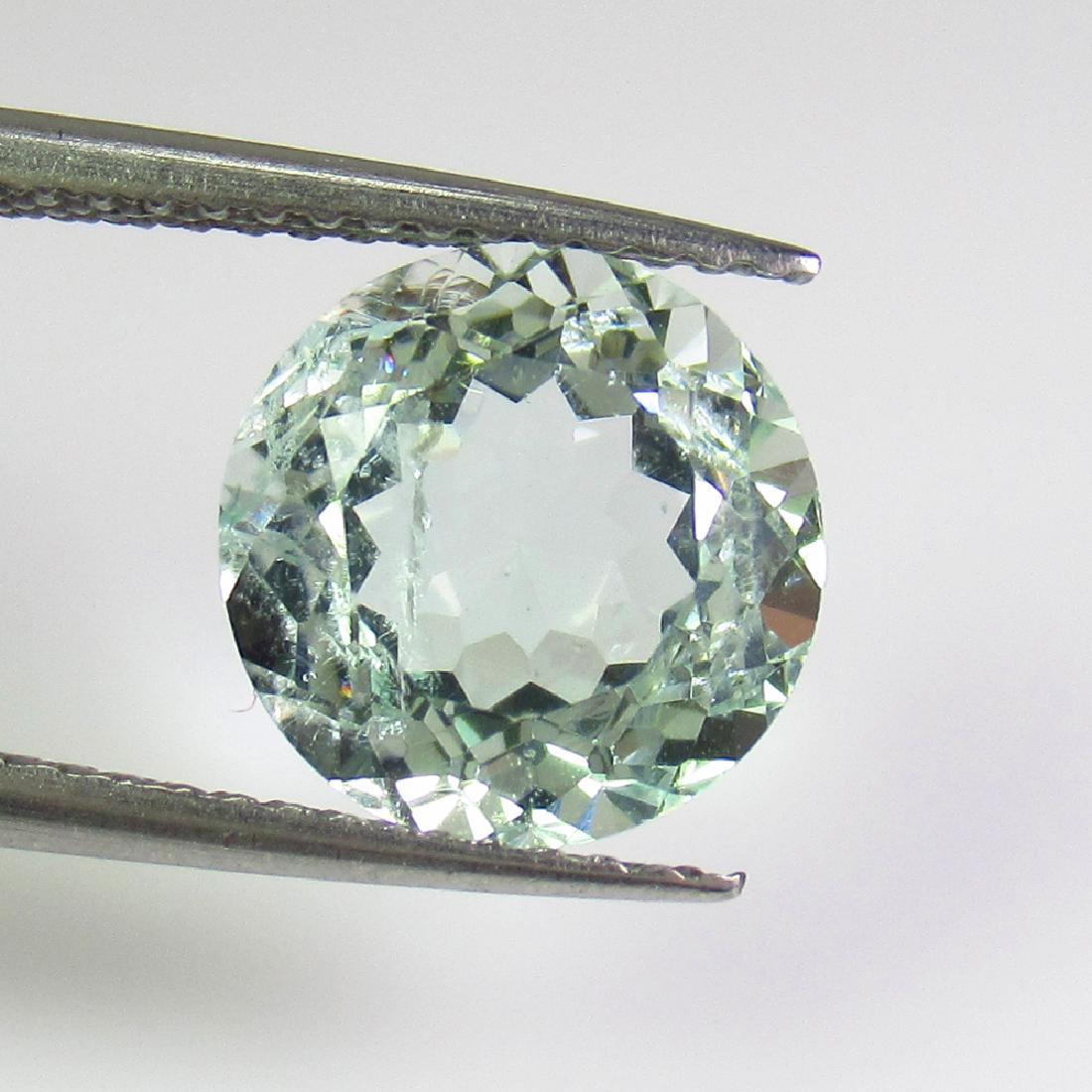 2.86 Ct Genuine Aquamarine 9.2 mm Round Cut (1 of 2)