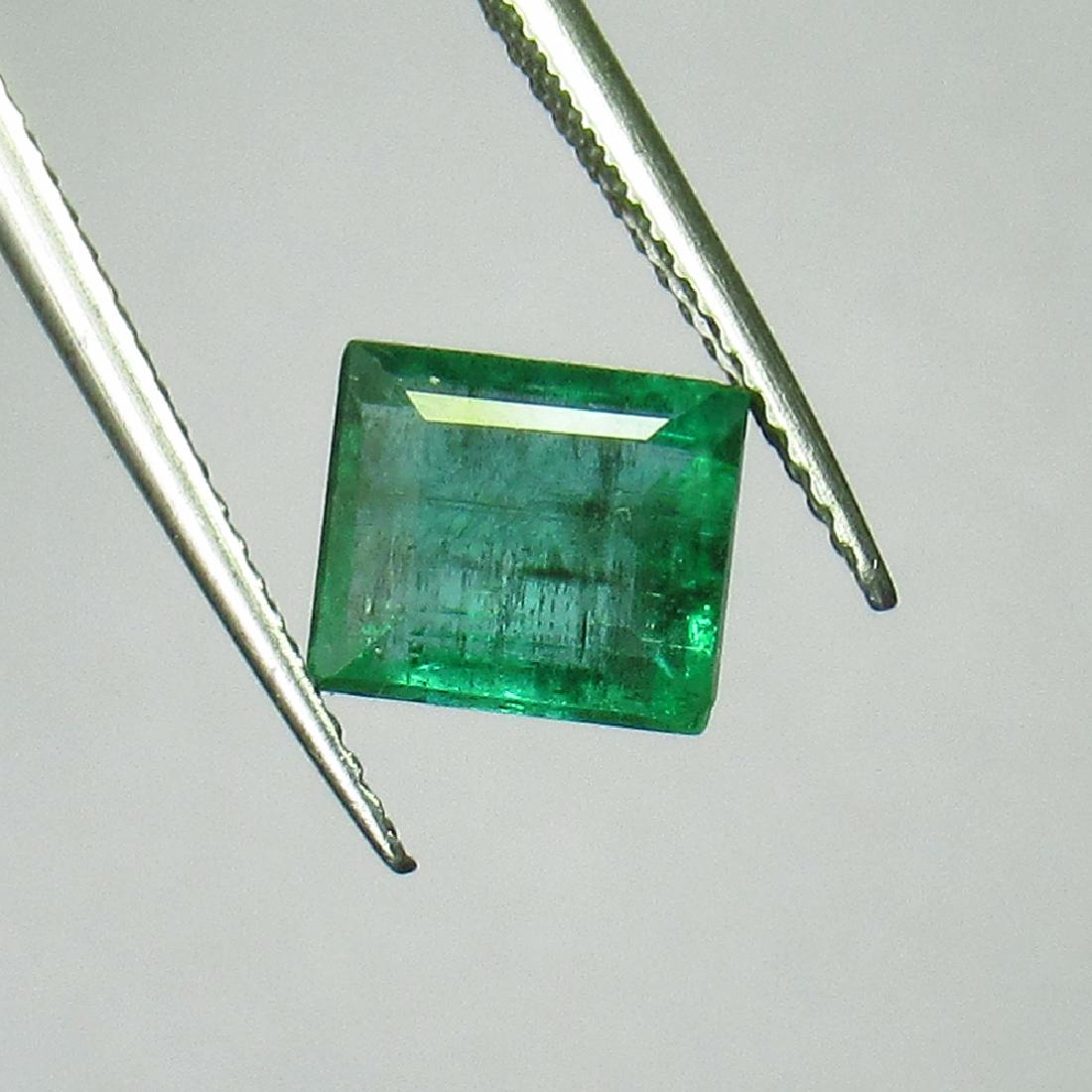 2.26 Ct Genuine Zambian Emerald Rectangle Cut (1 of 2)