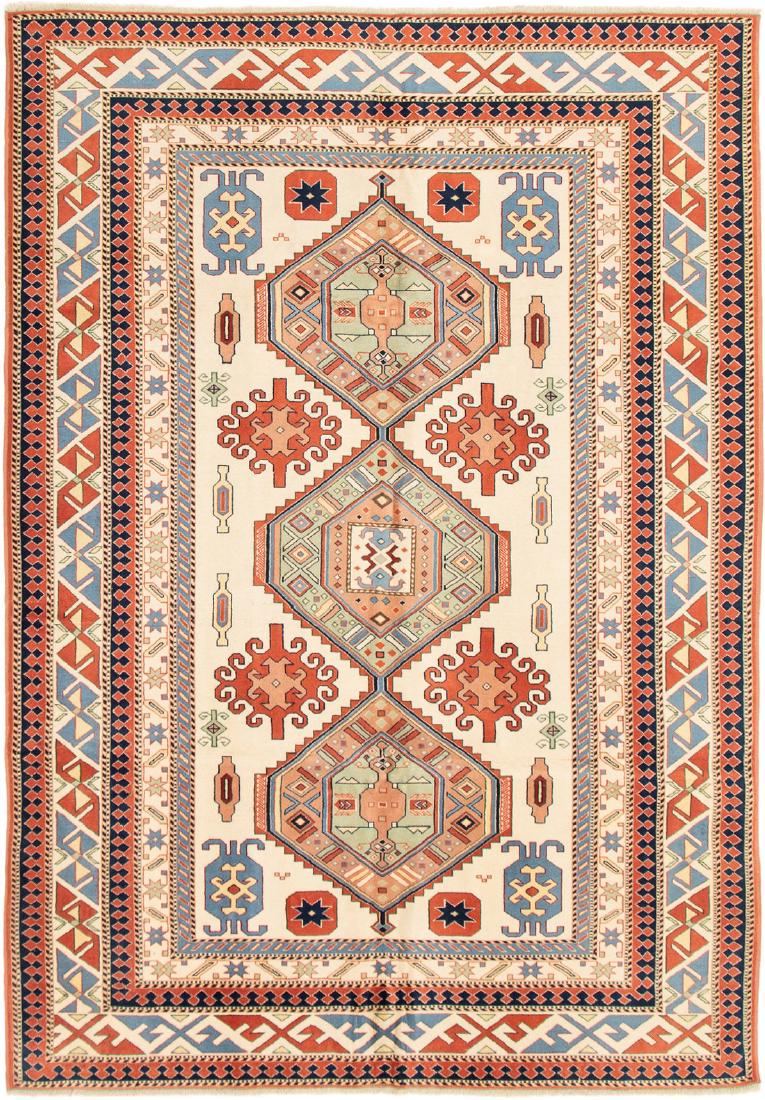 Hand-knotted Antique Shiravan Cream Wool Rug 6'4" x (1 of 3)