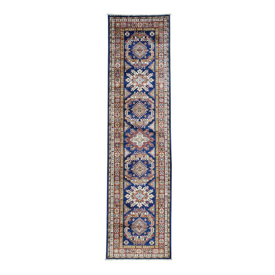 Hand-Knotted Runner Super Kazak Tribal Design Oriental (1 of 5)