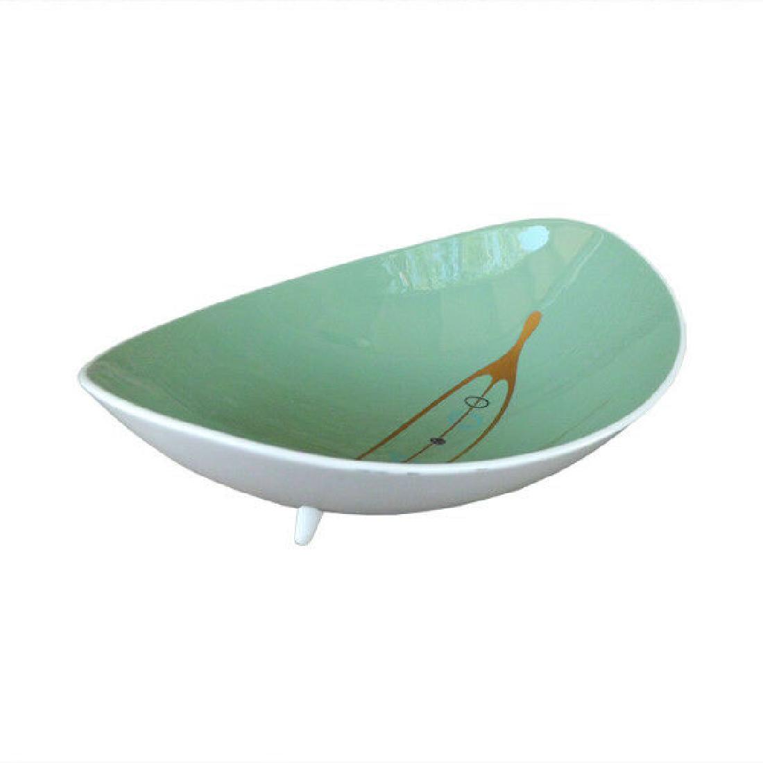 Mid Century Modern Franciscan Bowl By George T. James: Mid Century Modern Franciscan Bowl By George T. James Contours Line 1955 EamesAmazing mid century modern Franciscan fine china footed bowl. Designed by George T. James for the contour line. A very rar