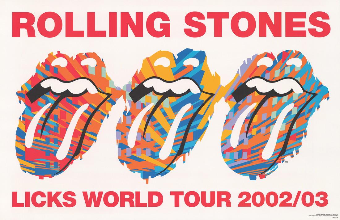 Colorful Rolling Stones Poster: No Reserve! Title: Colorful Rolling Stones Poster Printing Date: 2002 Medium: Lithograph Size/Format: 34? x 22? Publisher: RST Concerts, Inc. This very large poster was used to advertise the Rolling S