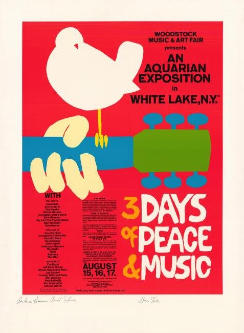 Signed Second Print AOR 3.1 Woodstock Poster (1 of 2)