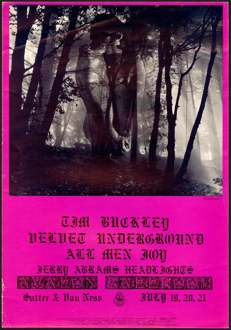 Original FD-128 Velvet Underground Poster: Artist: Paul Kagan Title: Original FD-128 Velvet Underground Poster Printing Date: 1968 Medium: Lithograph Size/Format: 14? x 20?? Publisher: Family Dog Series: Family Dog This popular first print Fam