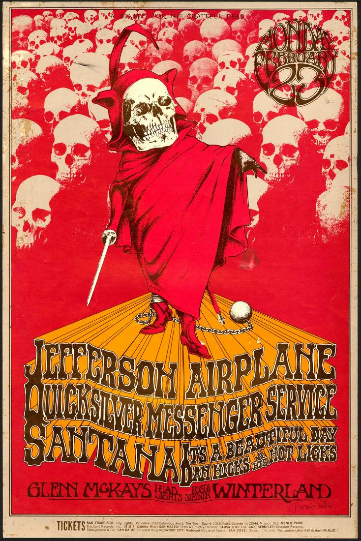 Scarce BG-222 Grateful Dead Benefit Poster (1 of 1)