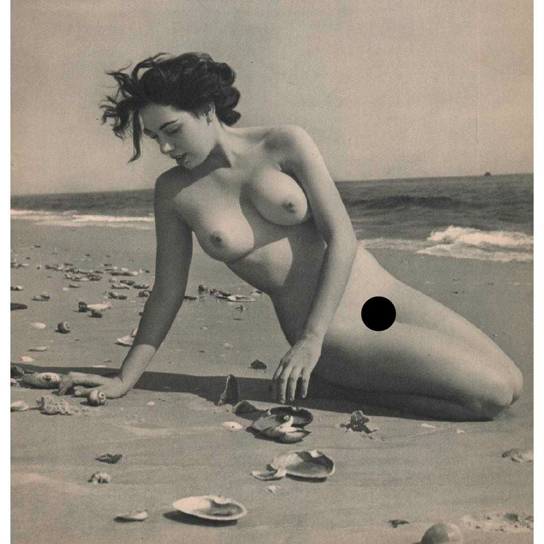 ANDRE DE DIENES - Nude: Artist: ANDRE DE DIENES Print Title: Nude Medium: Sheet-fed Gravure Printing Date: 1950s Printed in France Image size approx. 8.5 x 9 inches Andre De Dienes (1913-1985) was a Hungarian photographer, n