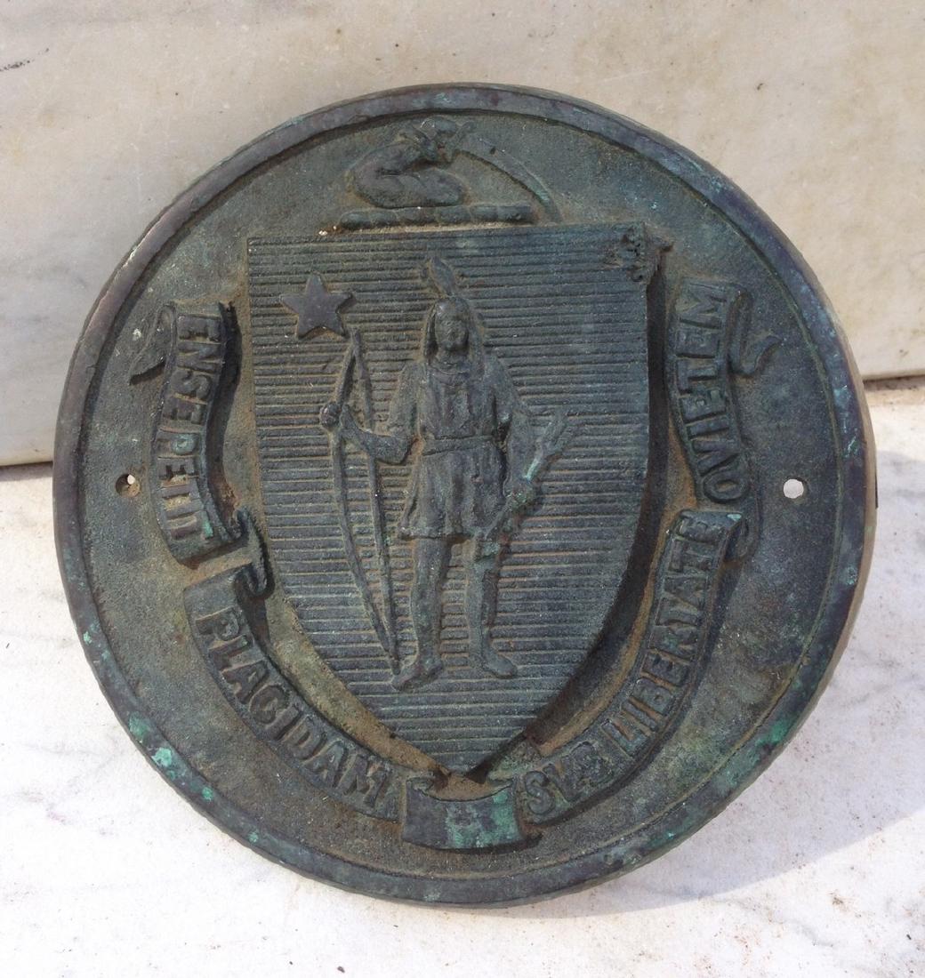 19thc Cast Bronze Architectural Medallion In Good (1 of 4)