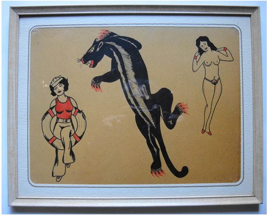 Vintage Tattoo Art, Unsigned Unknown If Original Art (1 of 1)