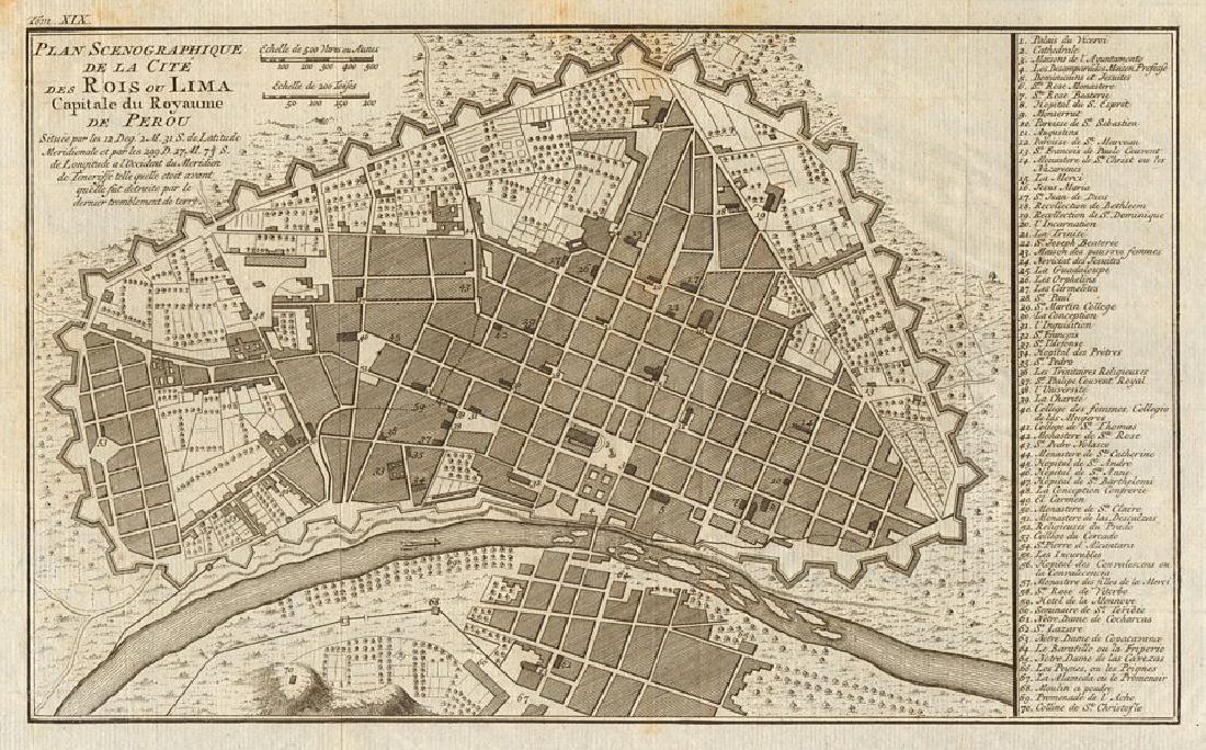 Plan scenographique de la Cité des Rois ou Lima'. Peru. (1 of 2)