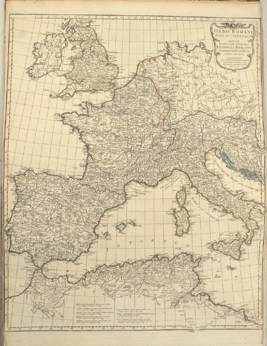 1763 d'Anville Map of Western Roman Empire from Spain, (1 of 1)