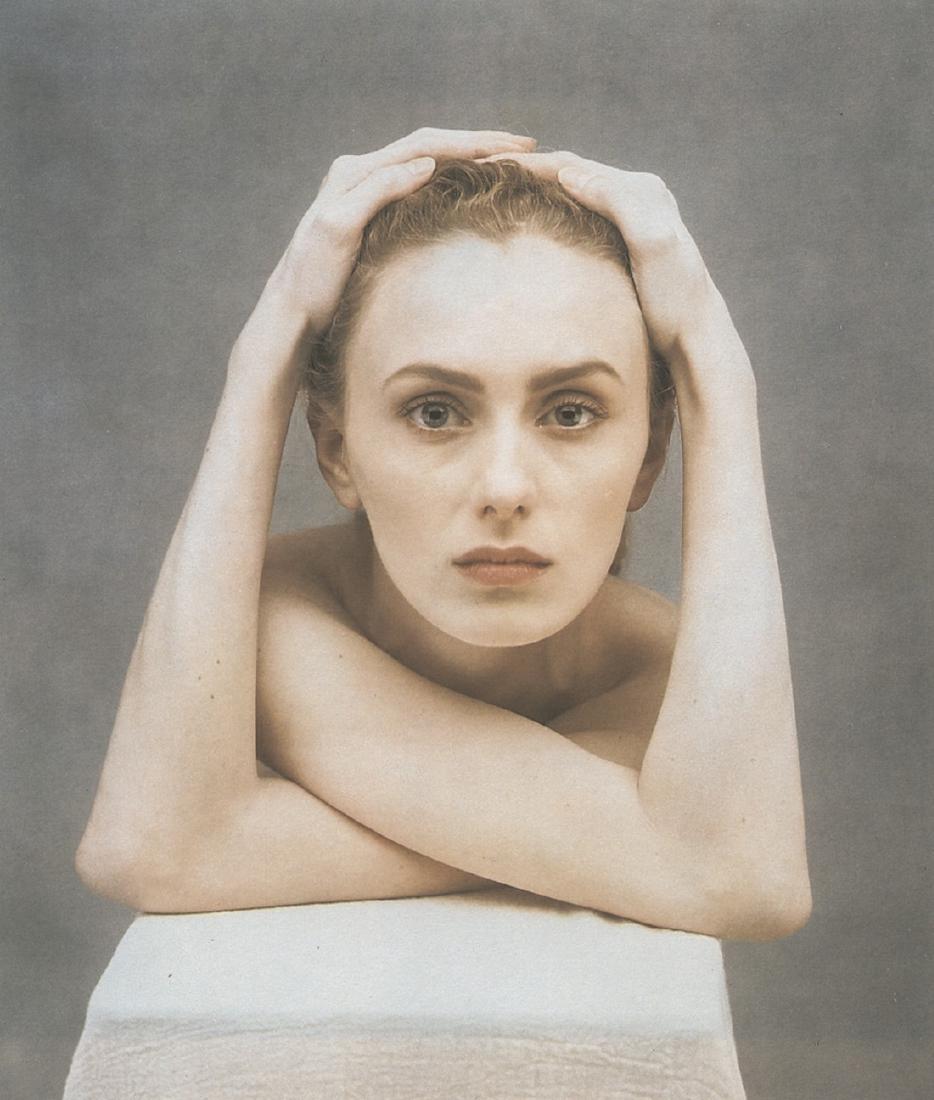 JOYCE TENNESON - Suzanne in Contortion, 1990: Artist: Tenneson, Joyce Title: Suzanne in Contortion, 1990 Medium: Photo Litho,1993, Italy Dimensions: 6.15x7.25" Heat Wax Mounted on 8.5x11" Conservation Board Joyce Tenneson is an American fine art 