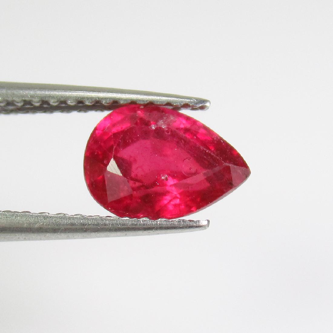 1.63 Ctw Natural Mozambique Red Ruby 8X6 mm Pear Cut (1 of 2)