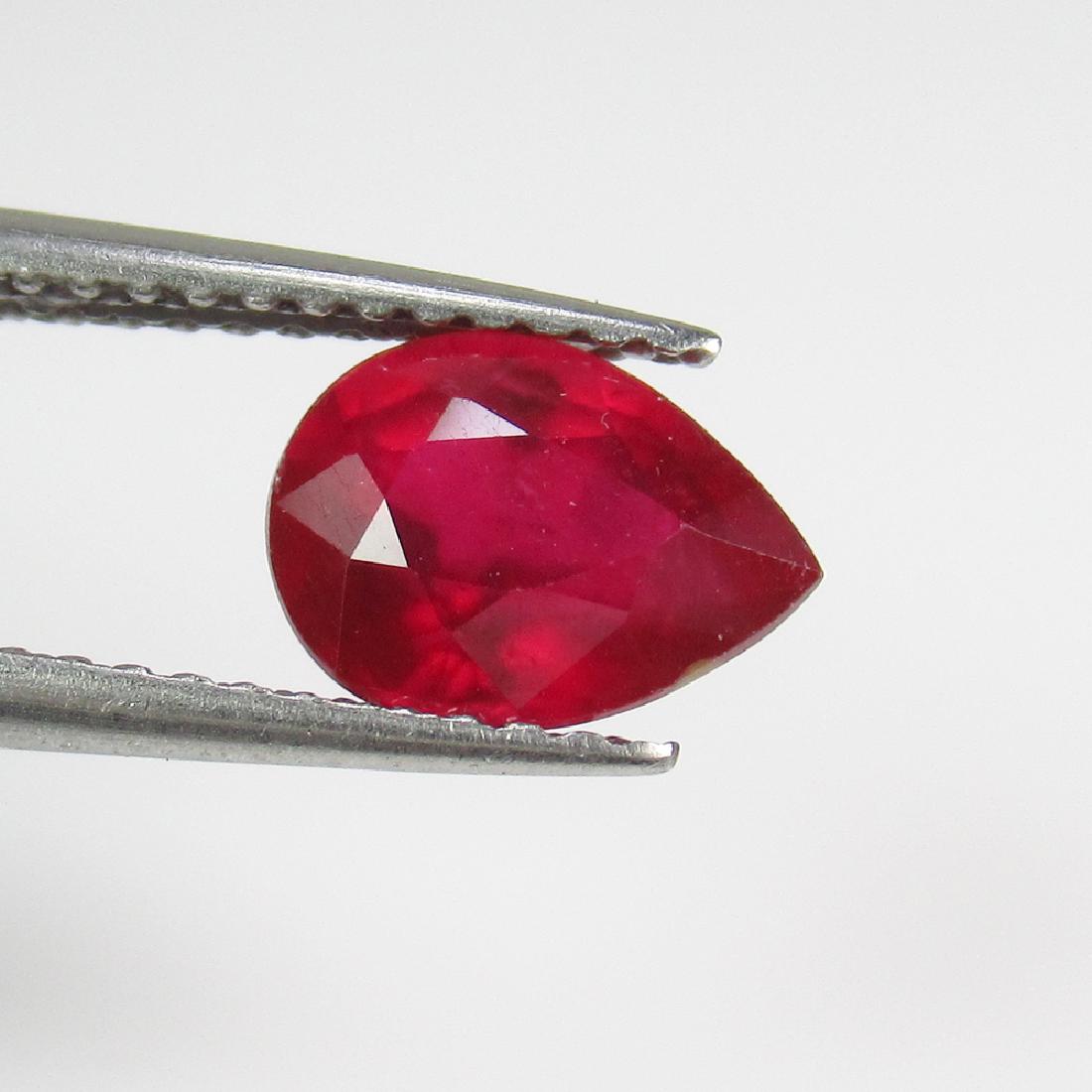 1.59 Ctw Natural Mozambique Red Ruby 8X6 mm Pear Cut (1 of 2)