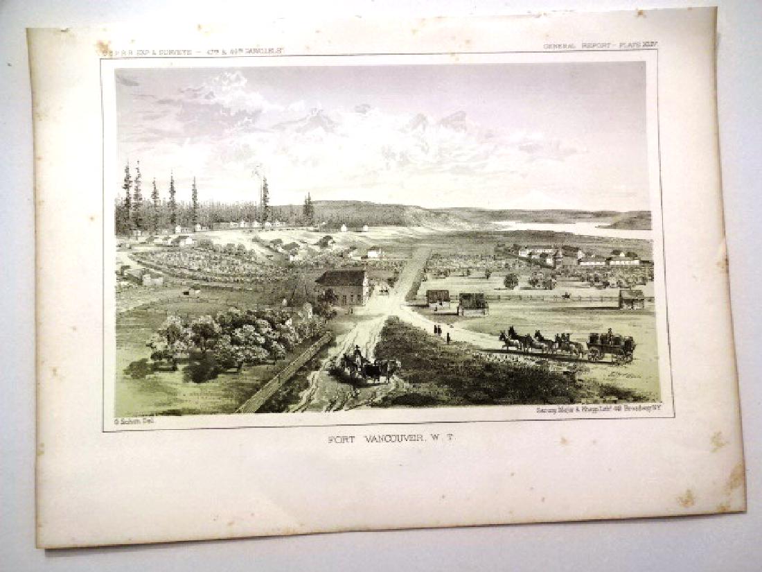 1860 Engraving Fort Vancouver W T by Sarony Major (1 of 1)