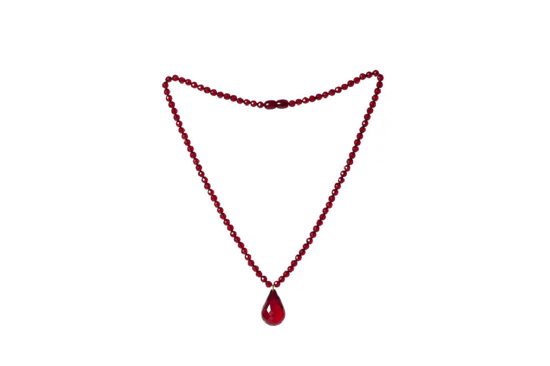 Red amber Necklace Drop (1 of 1)