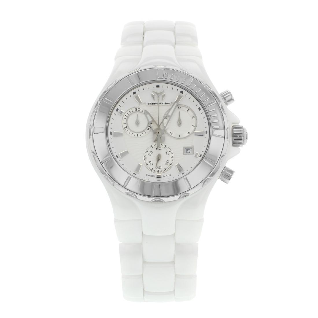 Technomarine Cruise Silver Dial White Ceramic Steel: Title: Technomarine Cruise Silver Dial White Ceramic Steel Quartz Unisex Watch 110030C Brand: TechnoMarine Model: Cruise Movement: Quartz : BatteryCase Metal: Ceramic Case Size: 40mm Diamonds/Gemstone