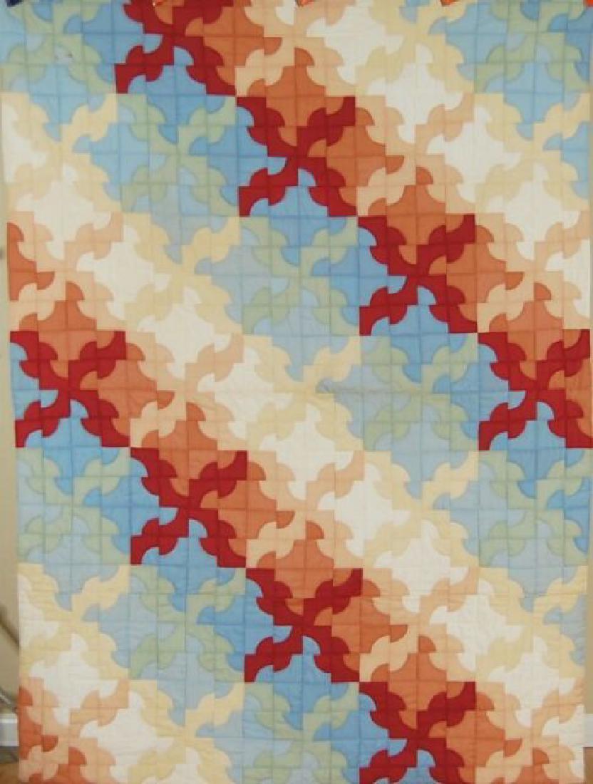 Vintage Drunkard's Path Antique Quilt (1 of 8)