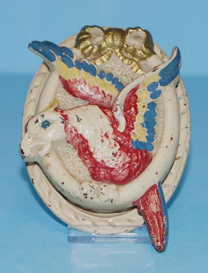 Parrot Flying Through Ring Cast Iron Doorknocker (1 of 3)