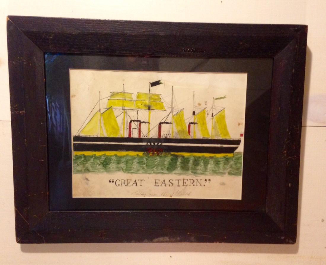 19thc Original Watercolor Of The Great Eastern (1 of 4)