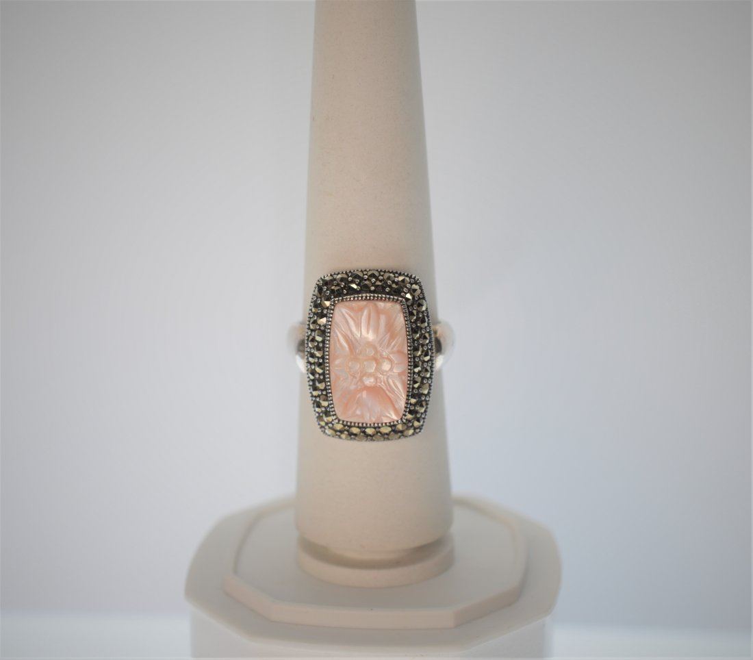 Vintage Sterling Silver and Marcasite Ring With Mother (1 of 5)