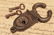 Wrought Iron Railway Trunk Chest Box Crab Lock Key - 3