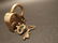 Cast Iron Trunk Chest Box Heart Padlock w Key - 5