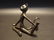 Cast Iron Yoga Pilates Cat Figurine Statue Paperweight - 3