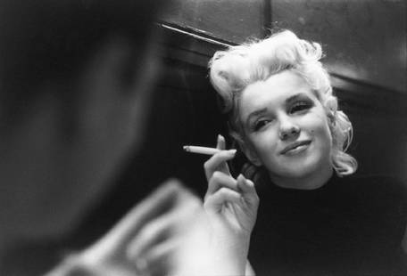 Marilyn Candid Moment: Artist: Ed Feingersh Title: Marilyn Candid Moment Medium: Silver Gelatin Year: 1955 Height/Width: 16x20 in Description: Actress Marilyn Monroe relaxes in a quiet moment in a restaurant in March 1955