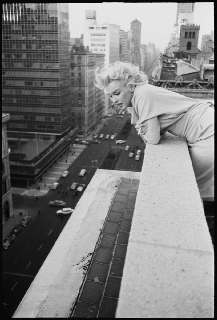Marilyn On The Roof: Artist: Ed Feingersh Title: Marilyn On The Roof Medium: Silver Gelatin Year: 1955 Height/Width: 60 x 40 in Description: Actress Marilyn Monroe takes the subway in Grand Central Station on March 24, 19