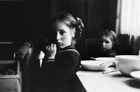 Displaced Children: Artist: Bert Hardy Title: Displaced Children Medium: Silver Gelatin Year: 1955 Height/Width: 12 x 16 in Description: Displaced children in Germany, 1955. Original publication: Picture Post – 8093