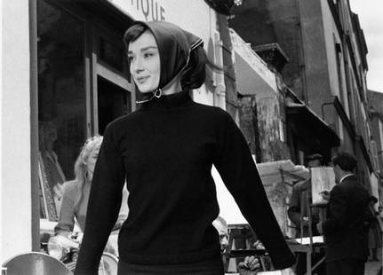 Funny Face: Artist: Bert Hardy Title: Funny Face Medium: Silver Gelatin Year: 1956 Height/Width: 16 x 20 in Description: Belgian-born Actress Audrey Hepburn (1929 – 1993) on the set of ‘Funny Face’,