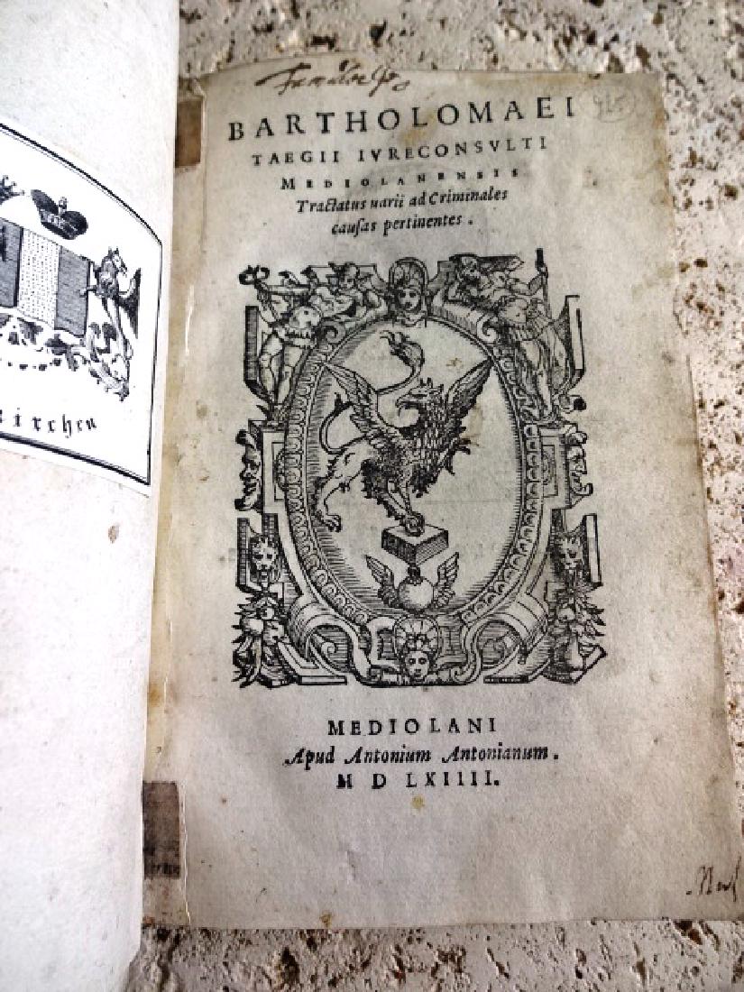 1564 Milan Imprint Vellum Binding Law (1 of 3)