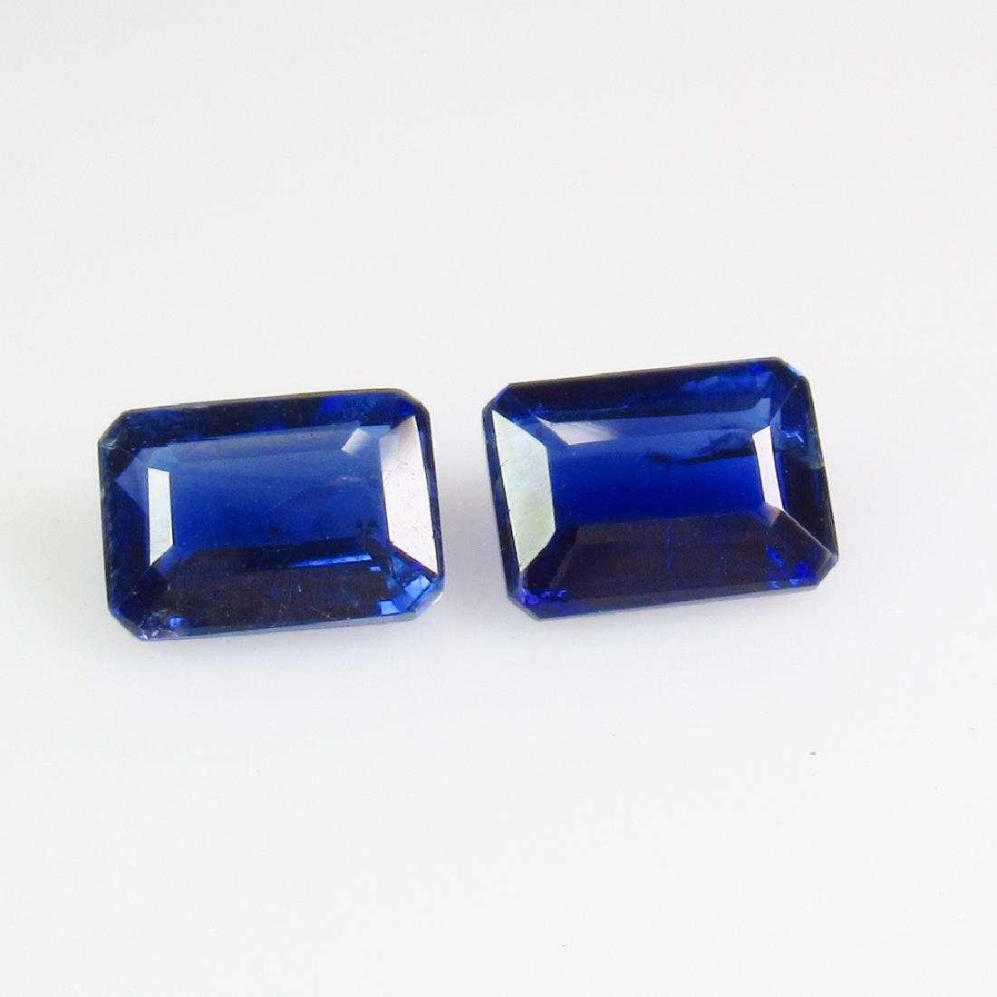 2.52 Ctw Natural Deep Blue Kyanite 7X5 mm Emerald Pair (1 of 2)