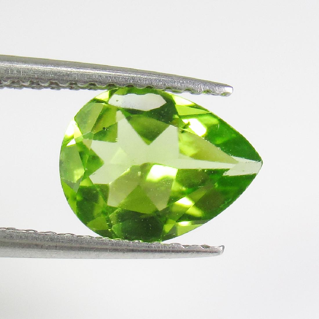 1.58 Ctw Natural Pakistan Peridot 9X7 mm Pear Cut (1 of 3)