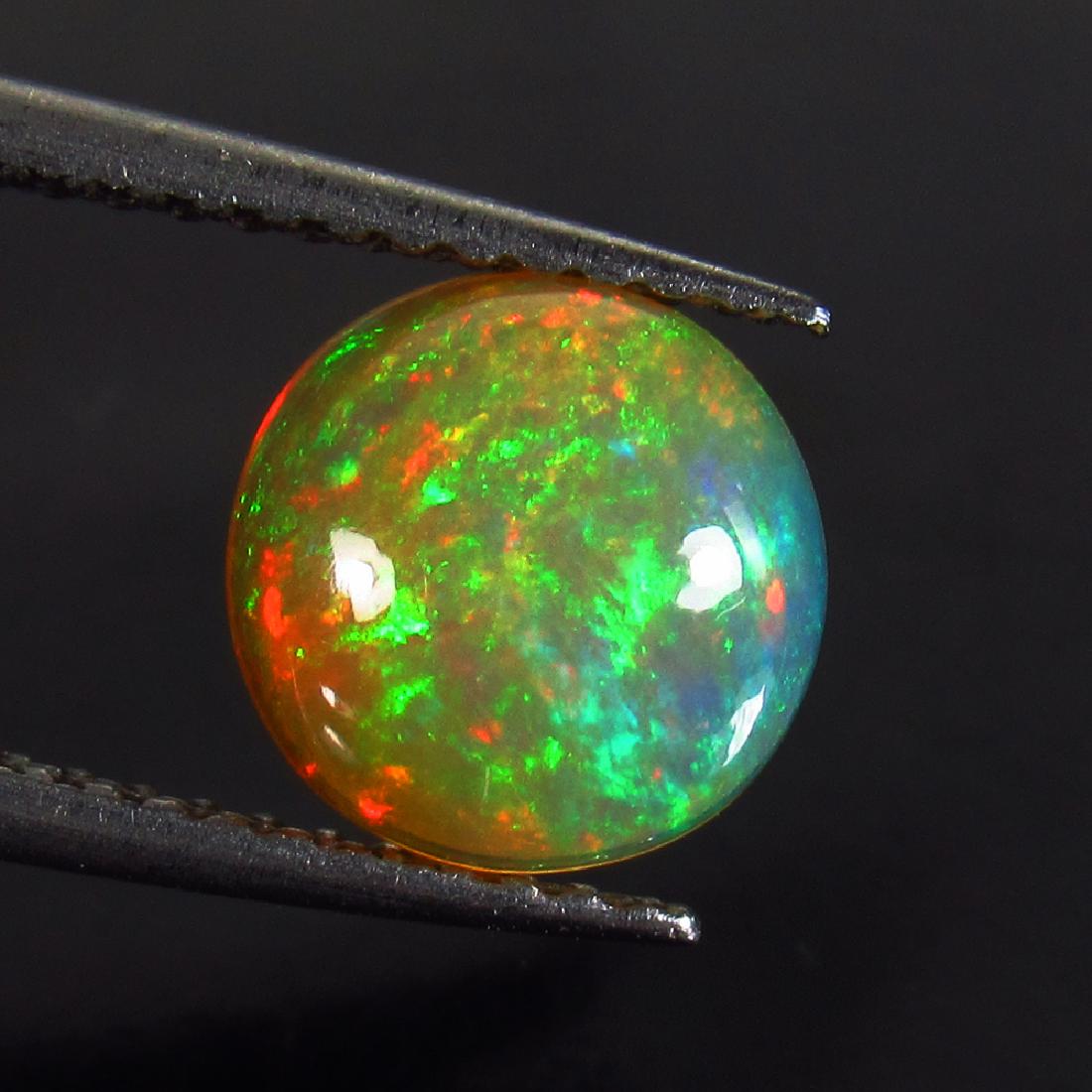 1.07 Ctw Natural Multi-Color Fire Opal 8 mm Round Cab (1 of 2)