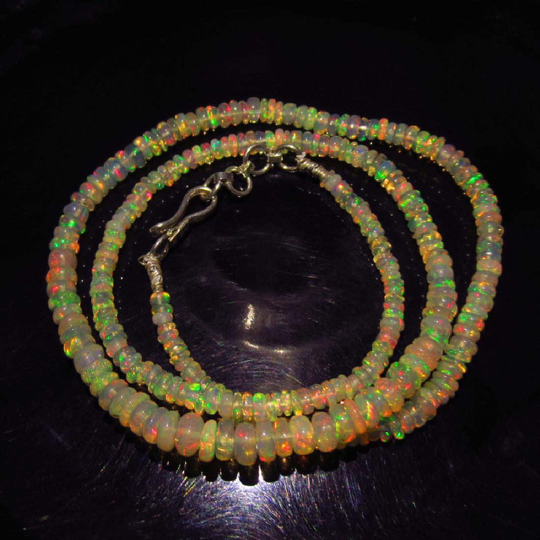 45.59 Ct Genuine 265 Ethiopian Opal Beads 925 Silver (1 of 3)