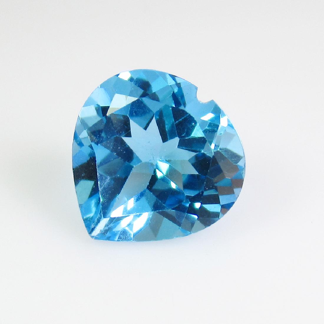 4.16 Ct Genuine Swiss Blue Topaz Heart Cut (1 of 2)